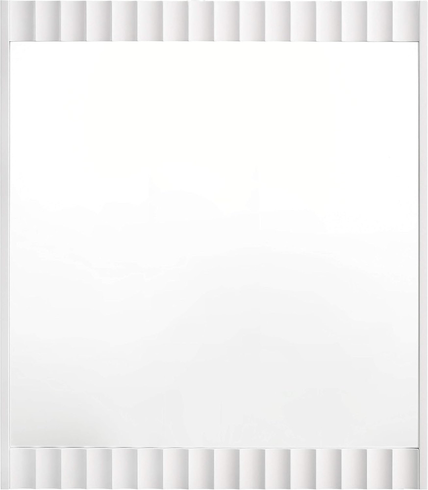 Modern White Gloss Finished Mirror - 37" W x 42.5" H -
