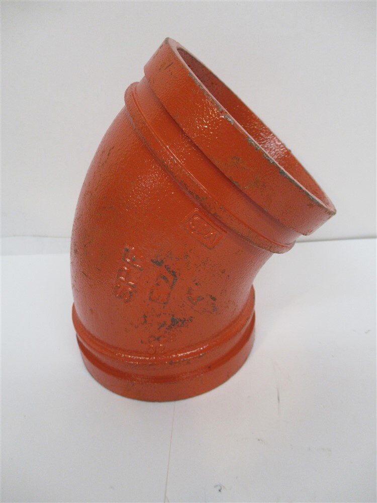 SPF E2, 4" Grooved Elbow Fitting 45°