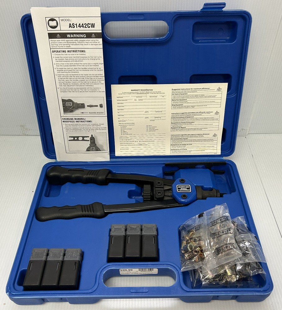 (MA6) Cornwell Tools 13” Nut/Thread Setting Hand Riveter Kit - AS1442CW