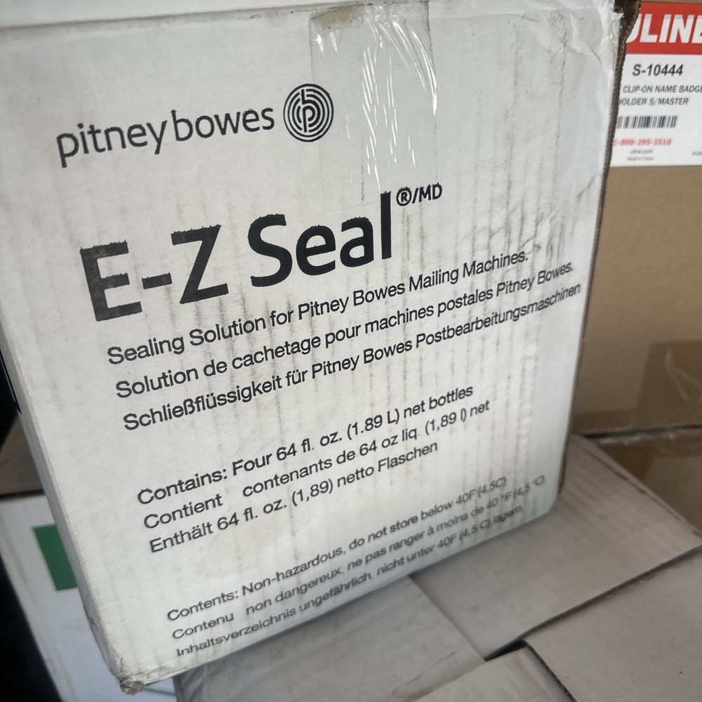 Pitney Bowes E-Z Seal Solution Original OEM, 4 Bottles