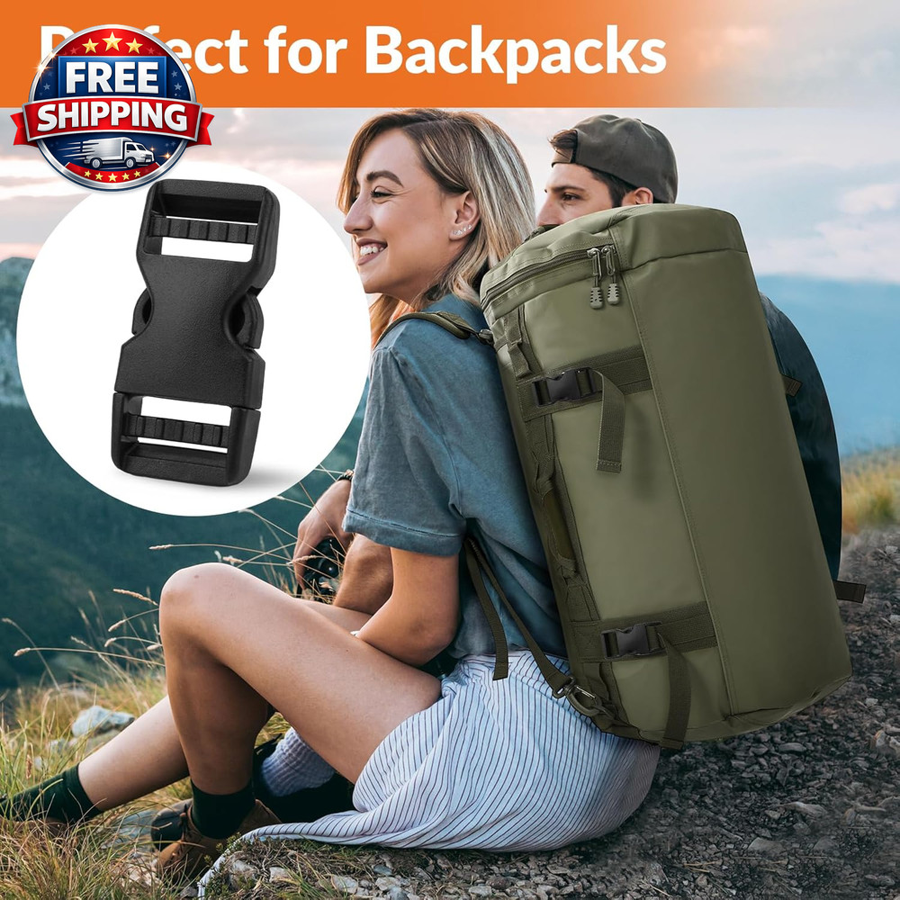 6-Pack Heavy Duty Quick Release Buckles + 12 Strap Clips for Versatile Use
