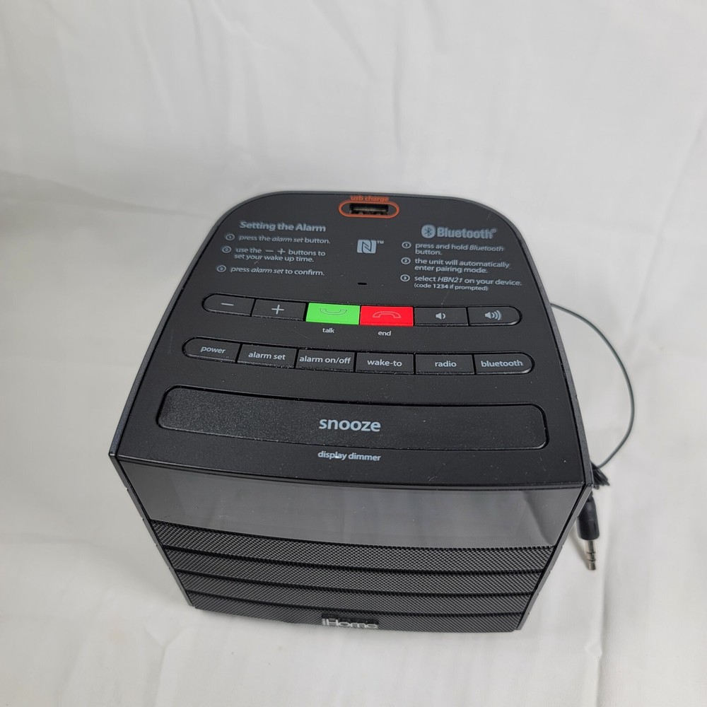 Used iHome model HBN21 Bluetooth Alarm Clock