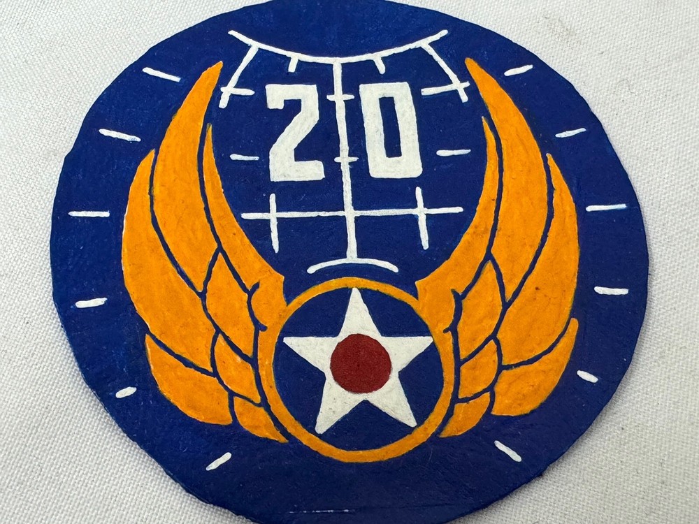 WW2 20th Air Force Painted Leather Patch