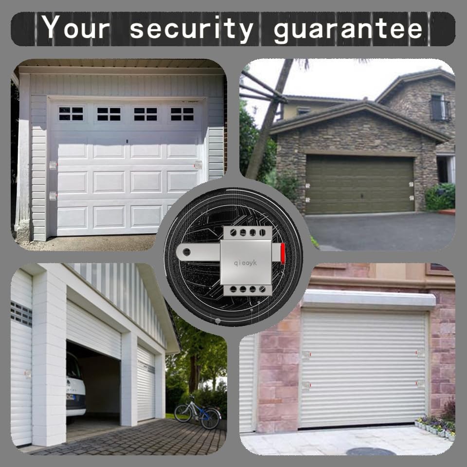 2 Pack Garage Door Locks with Self Tapping Screws Inside Deadlock for Most Ga...