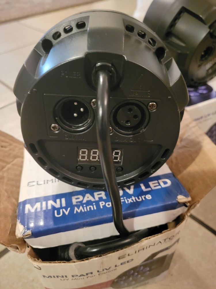 Eliminator Mini Par UV LED Effect Par Lights (2 Pack)