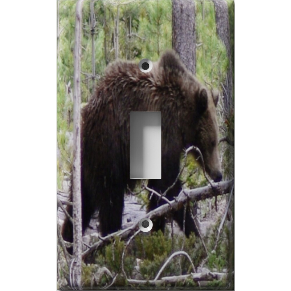 SnazzySwitch Roaming Bear Decorative Light Switch Plate Cover