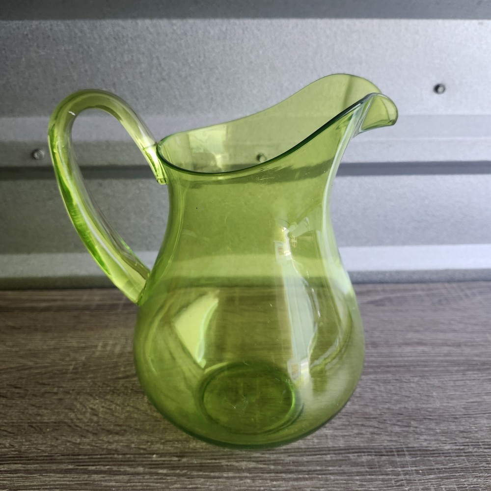 Clear Green Plastic 10" Pictcher