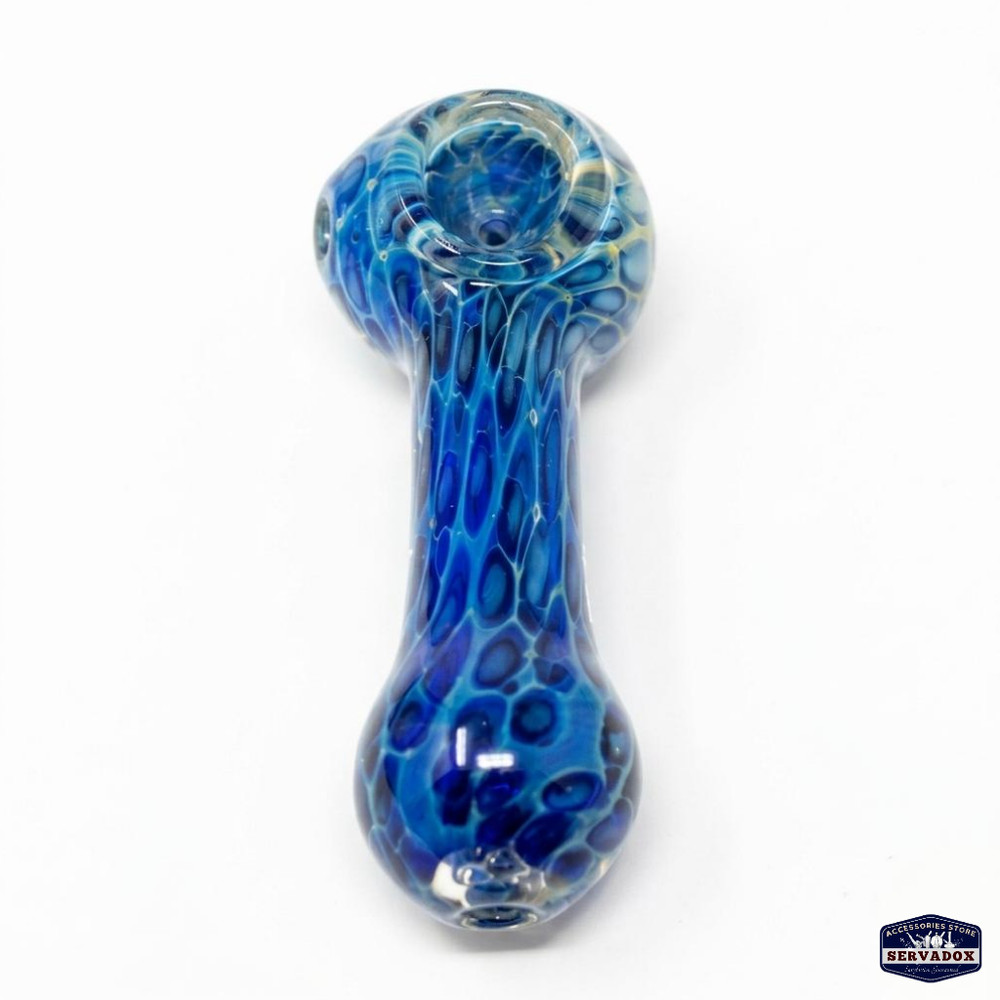 Fancy Work Spoon Pipe | Cobalt Web | 3.75 - 4"