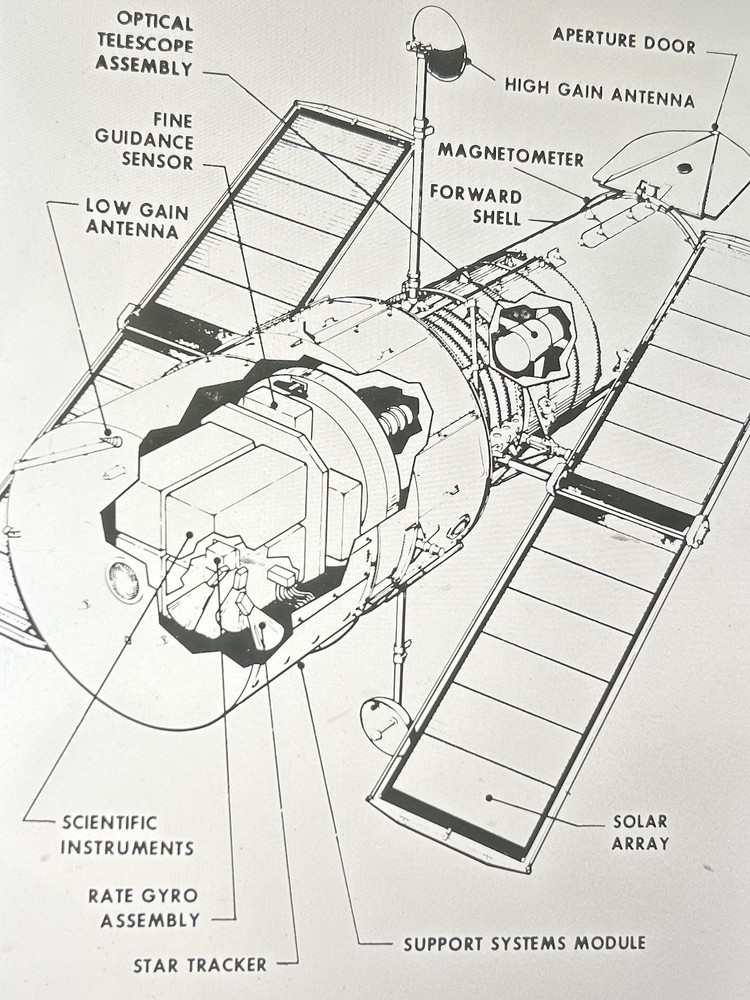 1978 NASA KSC Shuttle Space Telescope Satellite Presentation Transparency-160