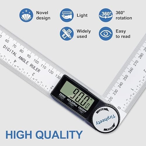 Digital Angle Finder Protractor, 3rd Generation Quick Display Gauge Ruler