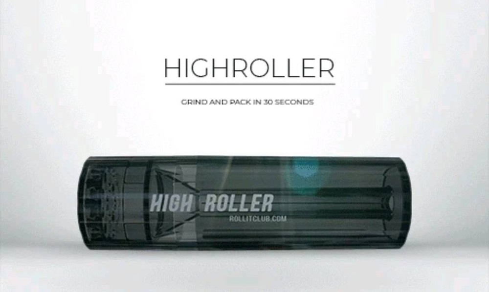 Red HIGHROLLER Herb Grinder & Loader Combo