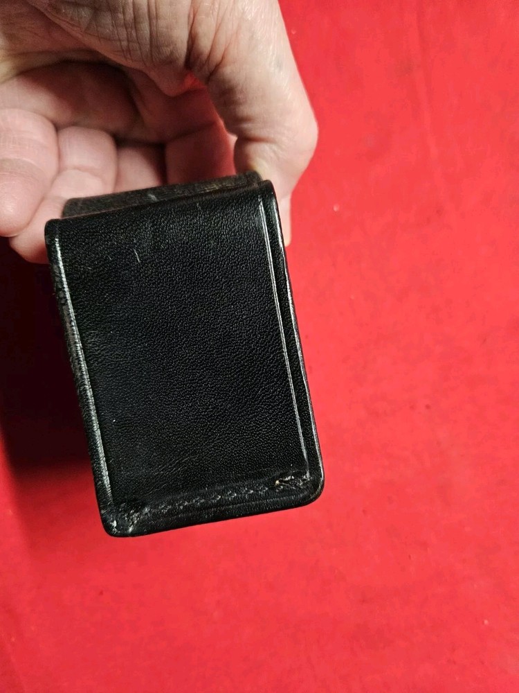Police 38 Special Speedloader Black Leather Pouch.