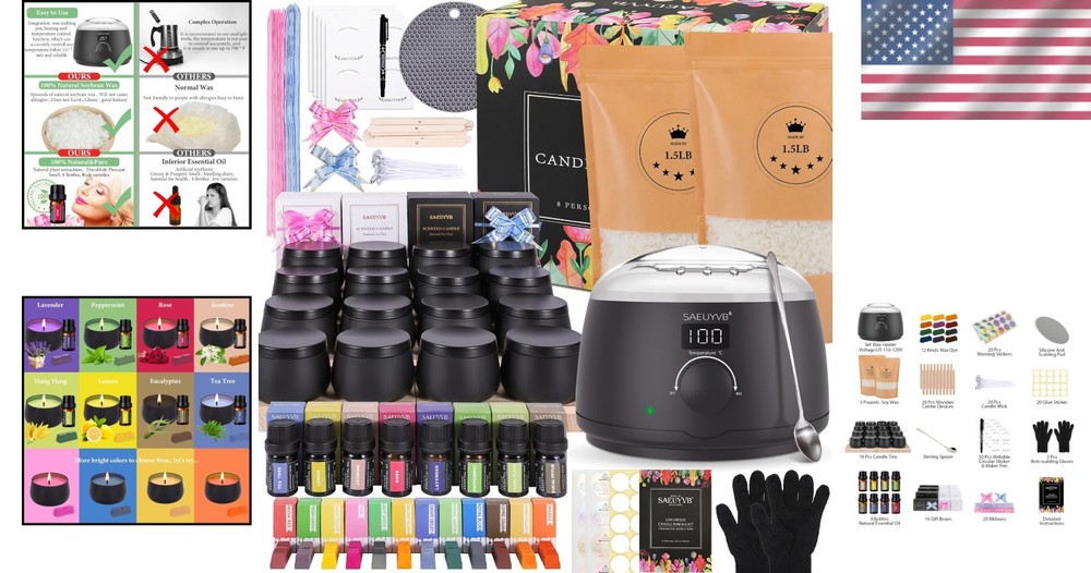 Comprehensive Candle Making Set with Tools and Accessories