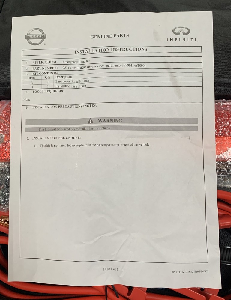 Emergency Road Side Kit- New