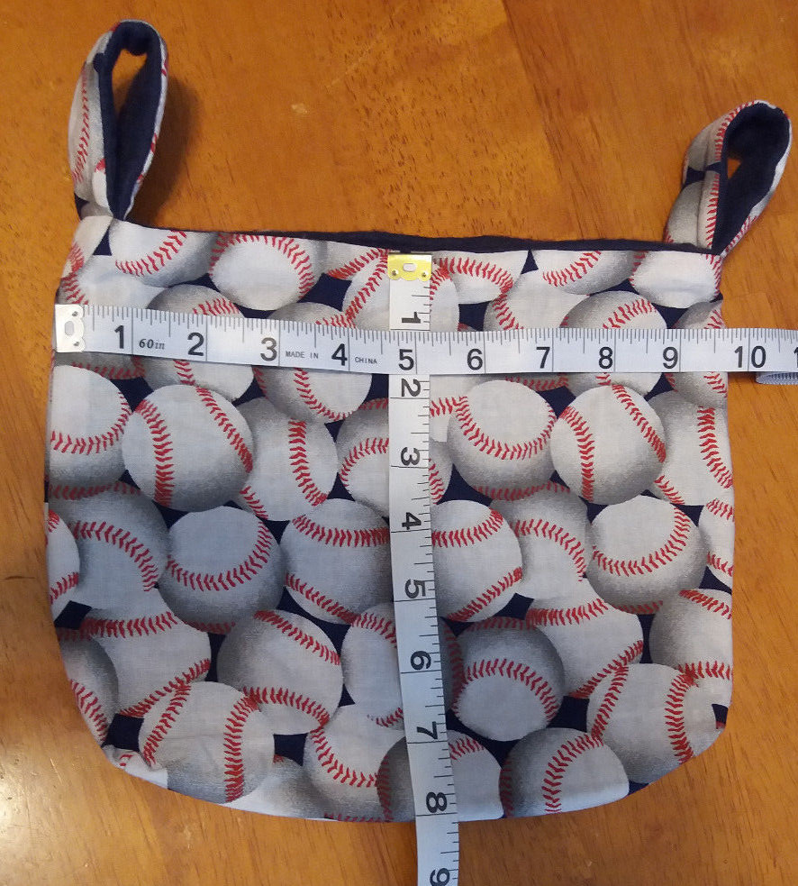 Sugar Glider Cage Pouch-Blue with Baseballs