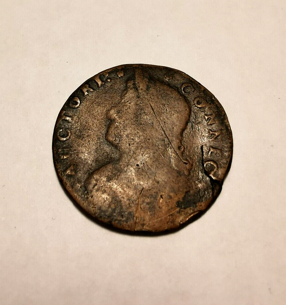 1787 US CONNECTICUT Cent Cooper Coin "Draped Bust Left"