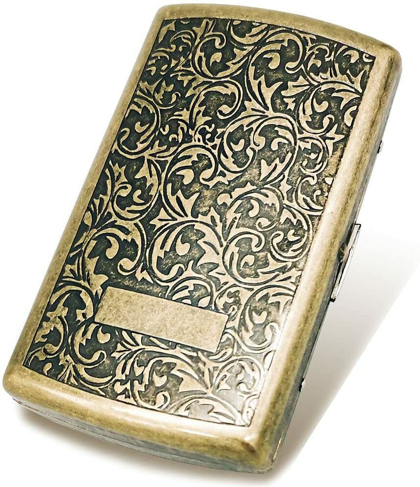 Style Double Sided King Size Mini Cigarette Case Spring Clip Open Pocket Holder