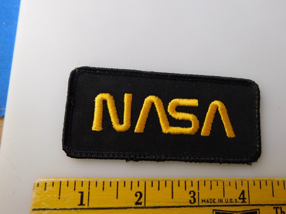 NASA SPACE PROGRAM LOGO PATCH BADGE GOLD BLACK