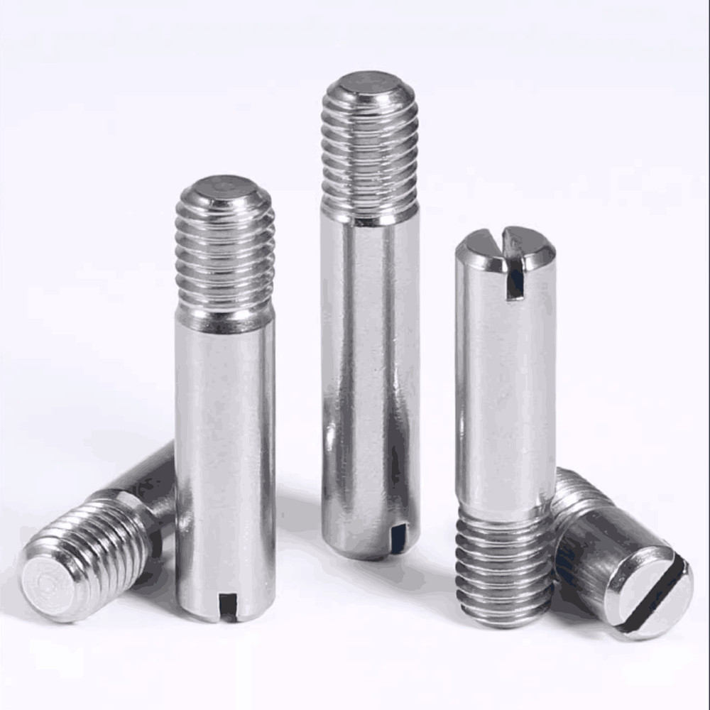 M2 slotted rolled dowel column pin outer thread positioning pins SUS304 screws