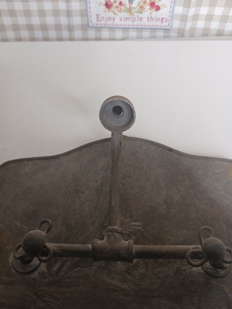 Authentic vintage galvanized steel double basin wall sink with original...