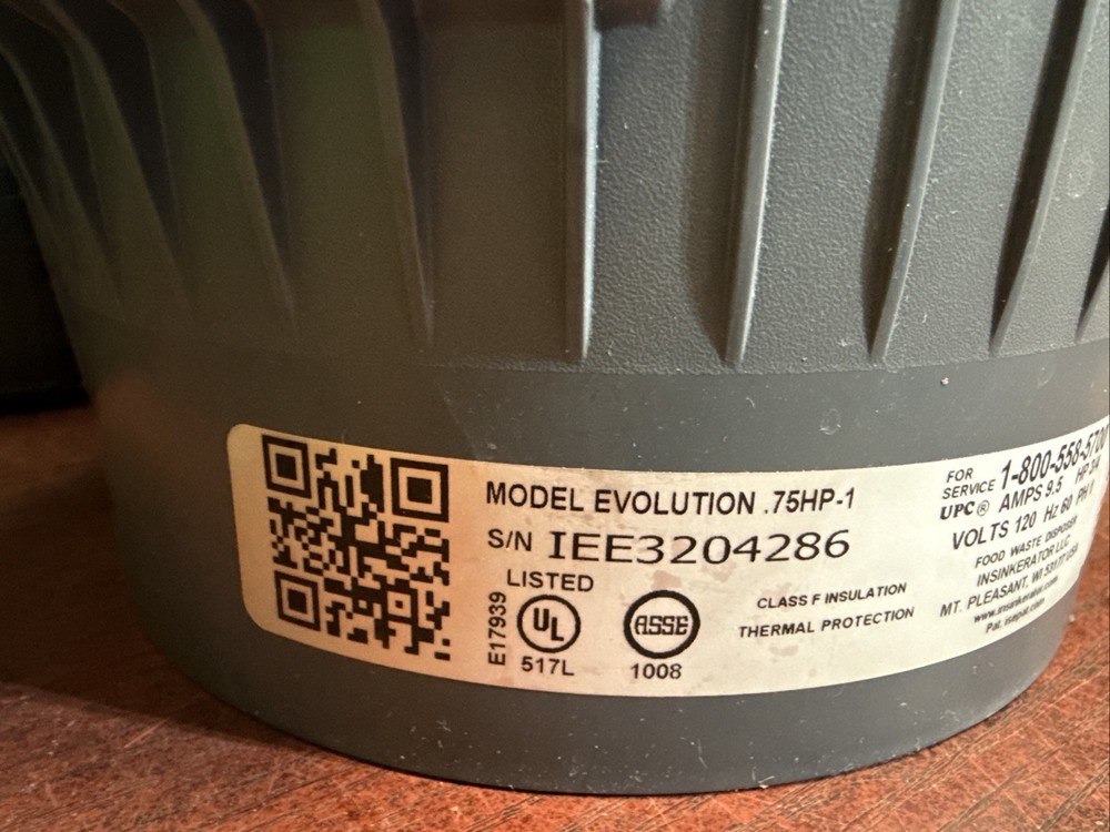 InSinkErator Evolution 0.75HP Garbage Disposal System - 80021-ISE