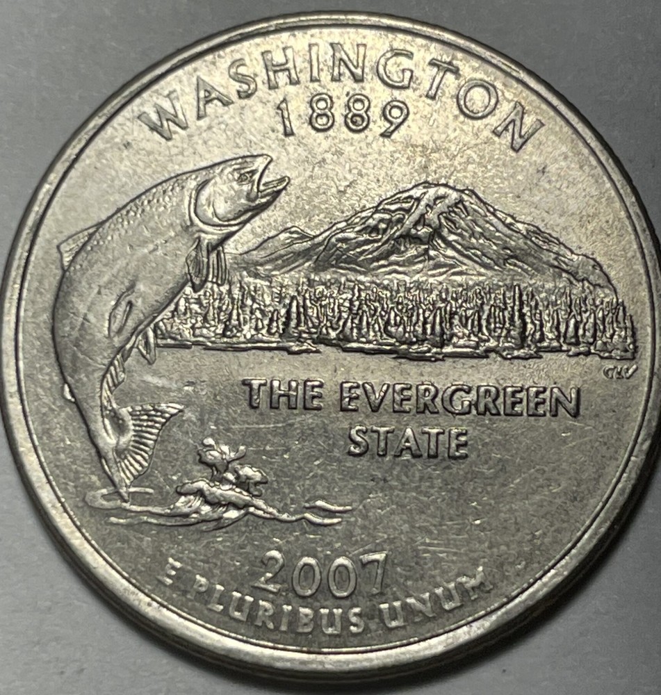 2007 D Washington Statehood quarter circulated