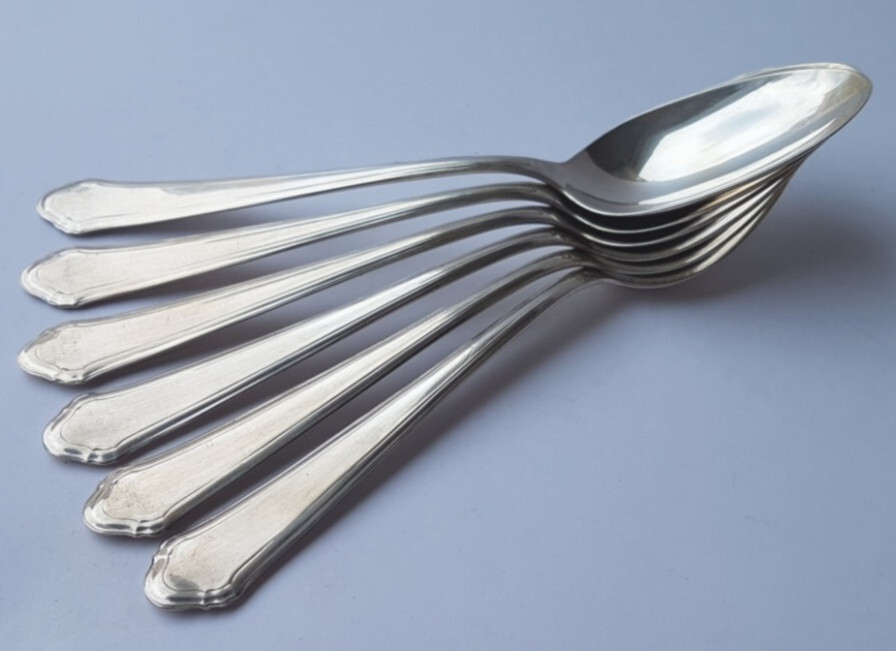 Set, 6 Spoons, LASARUS POSEN, 800 Silver K775