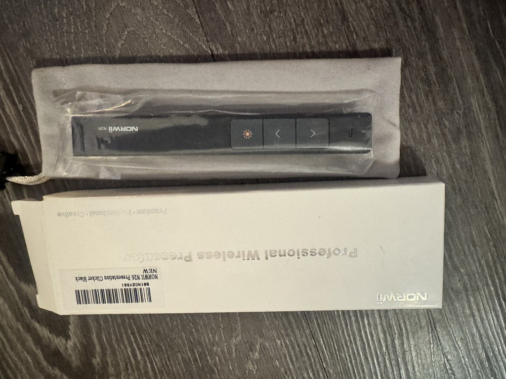 NORWII N26 Wireless Presenter Pointer Black, Professional Clicker Remote Control