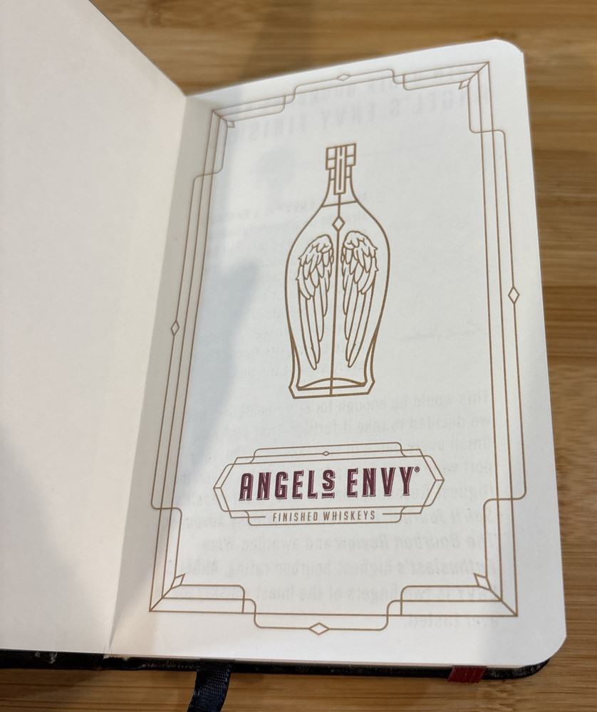 ANGELS ENVY Whiskey Bourbin Mini Leather Bartender Tasting Notebook NWOT!
