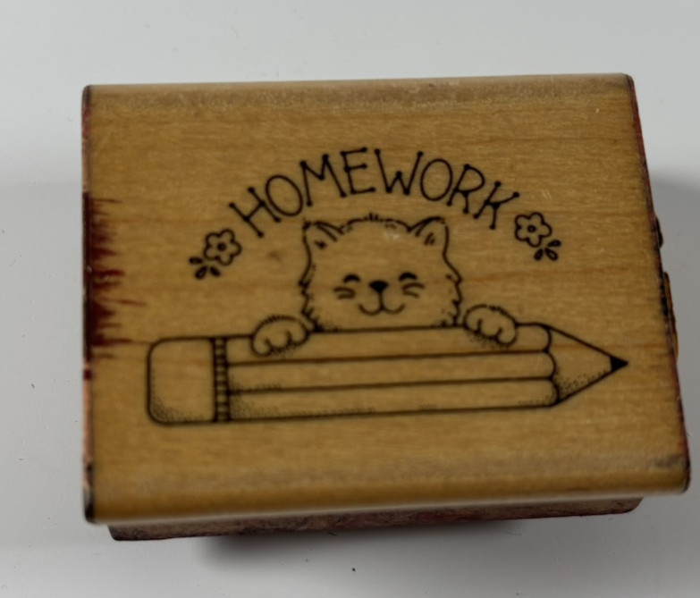 Homework Rubber stamp from Hero Arts