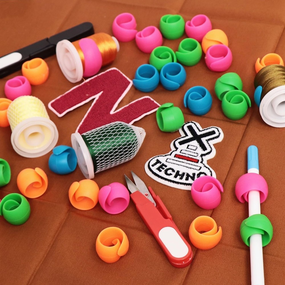 Thread Spool Savers 100PCS Silicone Spool Huggers Sewing Organizer