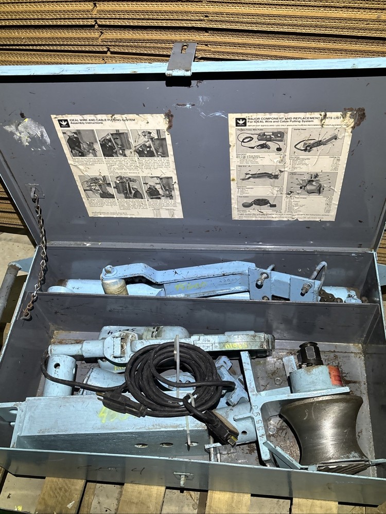 Ideal Wire And Cable Pulling System, Vintage Reversing Cable Puller 31-830 Set 4