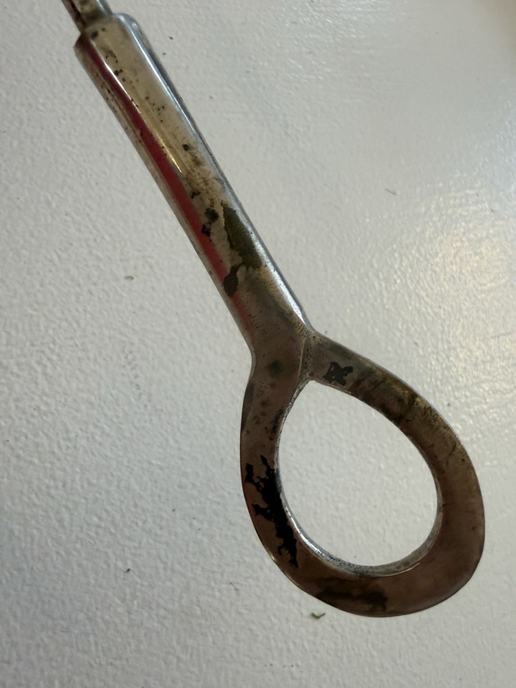 Vintage Silver Plated Candle Snuffer 12" Loop Handle Bell Taper