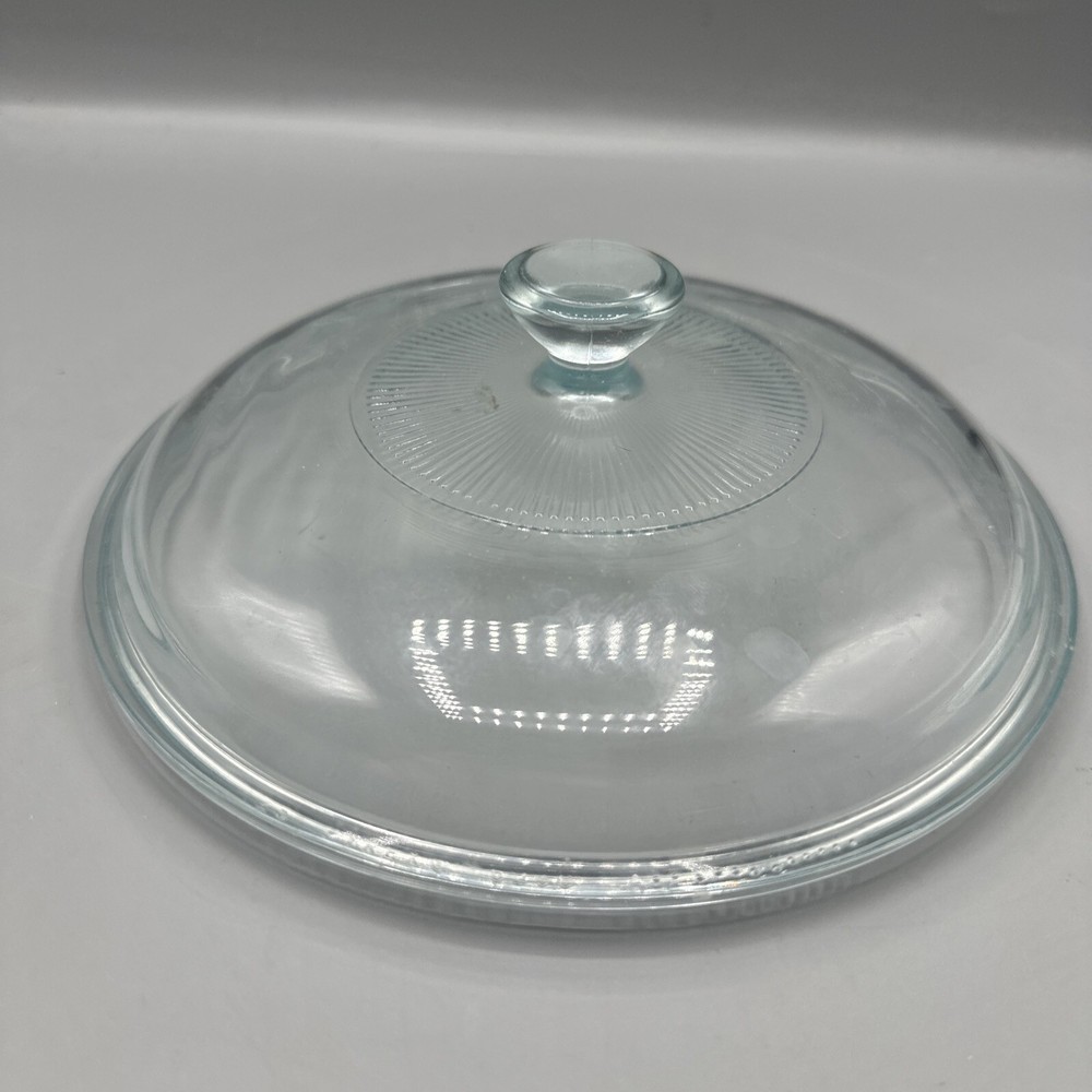 Vintage Pyrex Clear Casserole Lid 623C Replacement 8" Knob Handle Ribbed