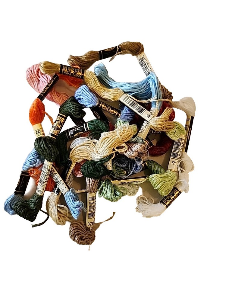 DMC Embroidery Floss 108 Assorted Partial & New Skeins