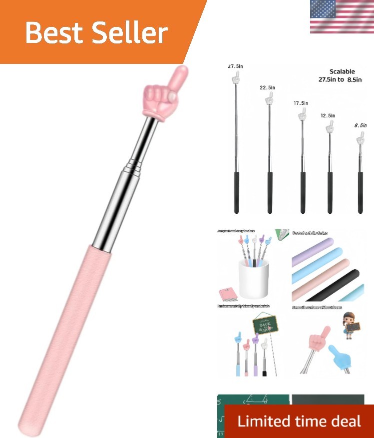 Retractable Adjustable Finger Pointer for Teachers - Perfect for Presentations