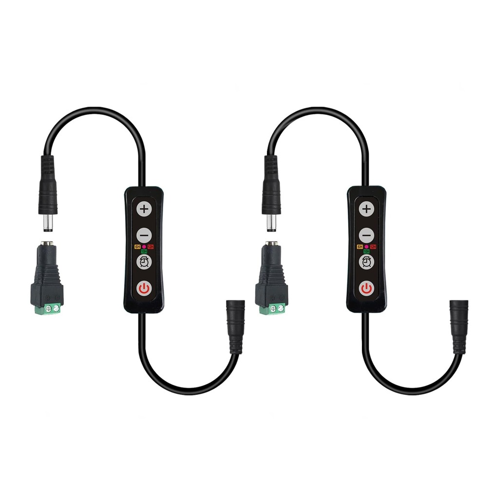 GXILEE Aquarium Light Timer and Dimmer with 5.5mm x 2.1mm DC small, Black