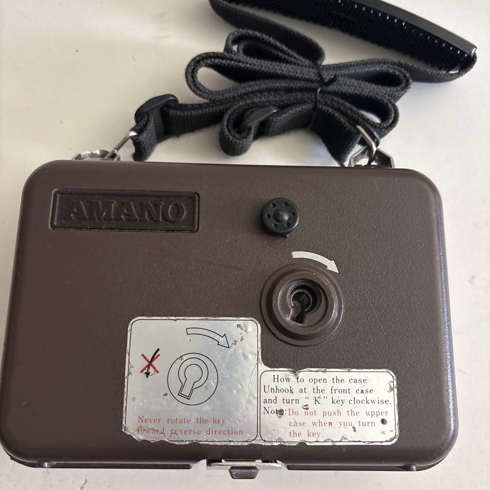 Amano PR-600 Watchman's Time Clock W/Master Keys UNTESTED PREOWNED