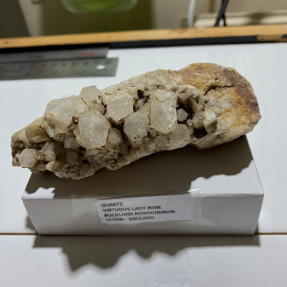 QUARTZ ASSEMBLAGE - VIRTUOUS LADY MINE, BUCKLAND MONOCHORUM, DEVON, ENGLANF 250g