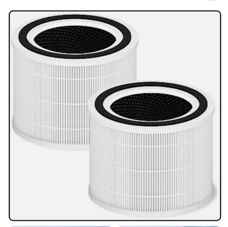 2Pack Core 300 Replacement Filter for LEVOIT 300 Air Purifier HEPA Carbon, White