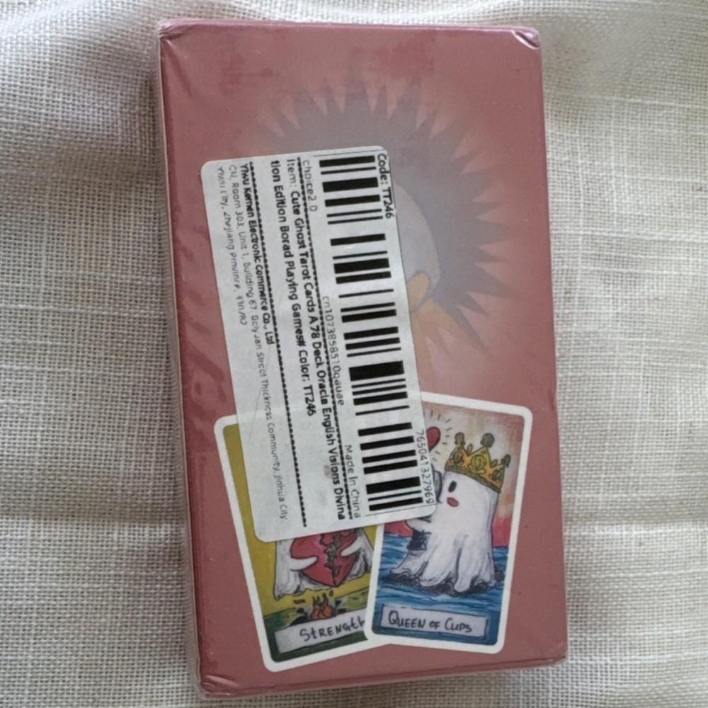 Cute Ghost Tarot Card Deck with Guidebook QR Code SEALED