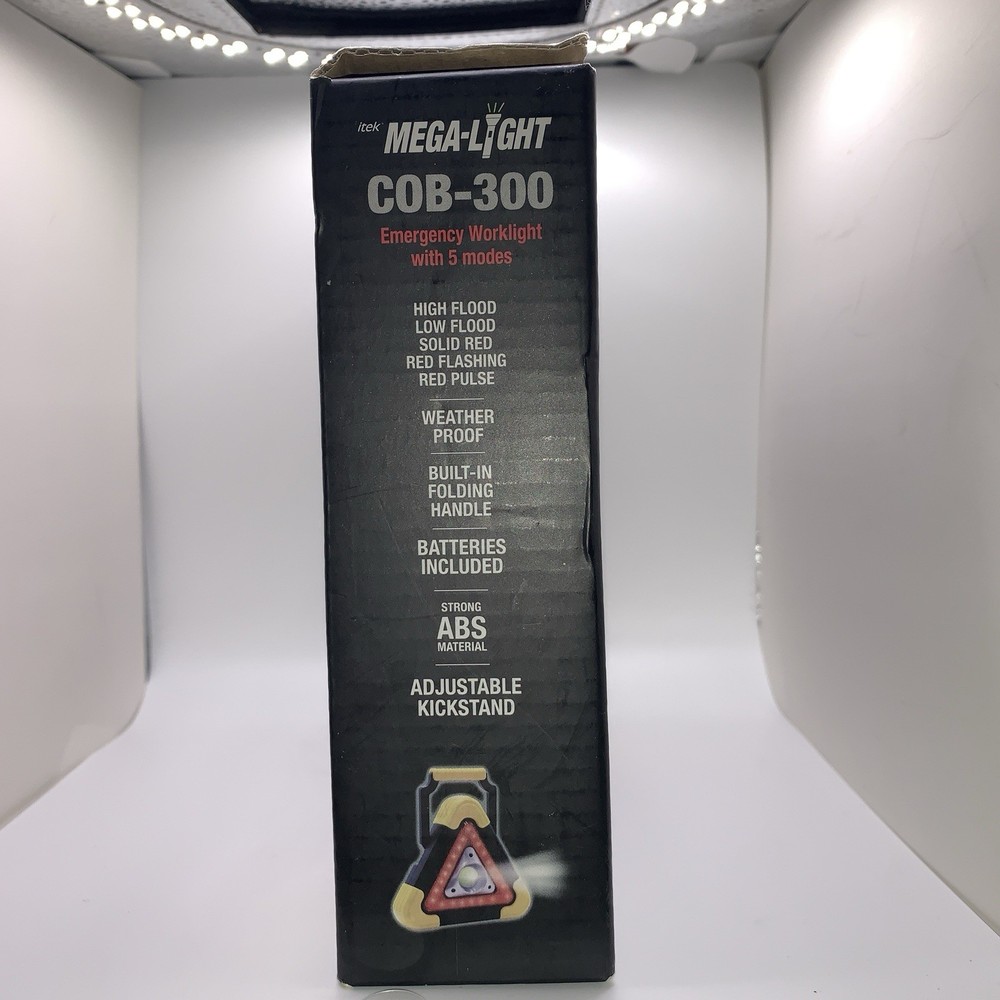 Mega Light COB 300 Emergency Worklight With 5 Modes 180 Rotate Max Output 300