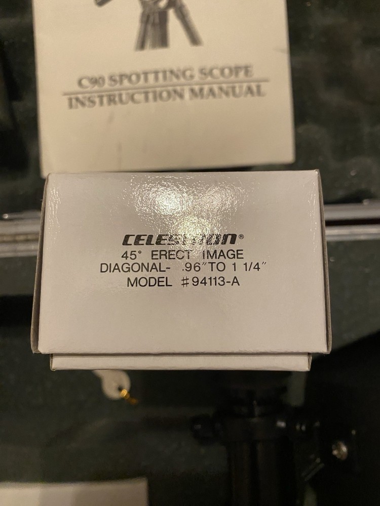 Celestron C90 Spotting Scope W/ Minolta SRT201 Camera-case-instructions-unused