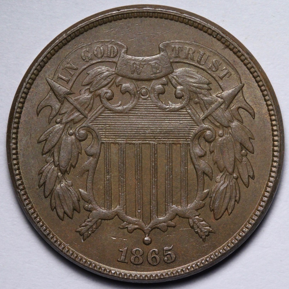 1865 Two Cent Piece UNC *UNCIRCULATED* MS E266 OTLK