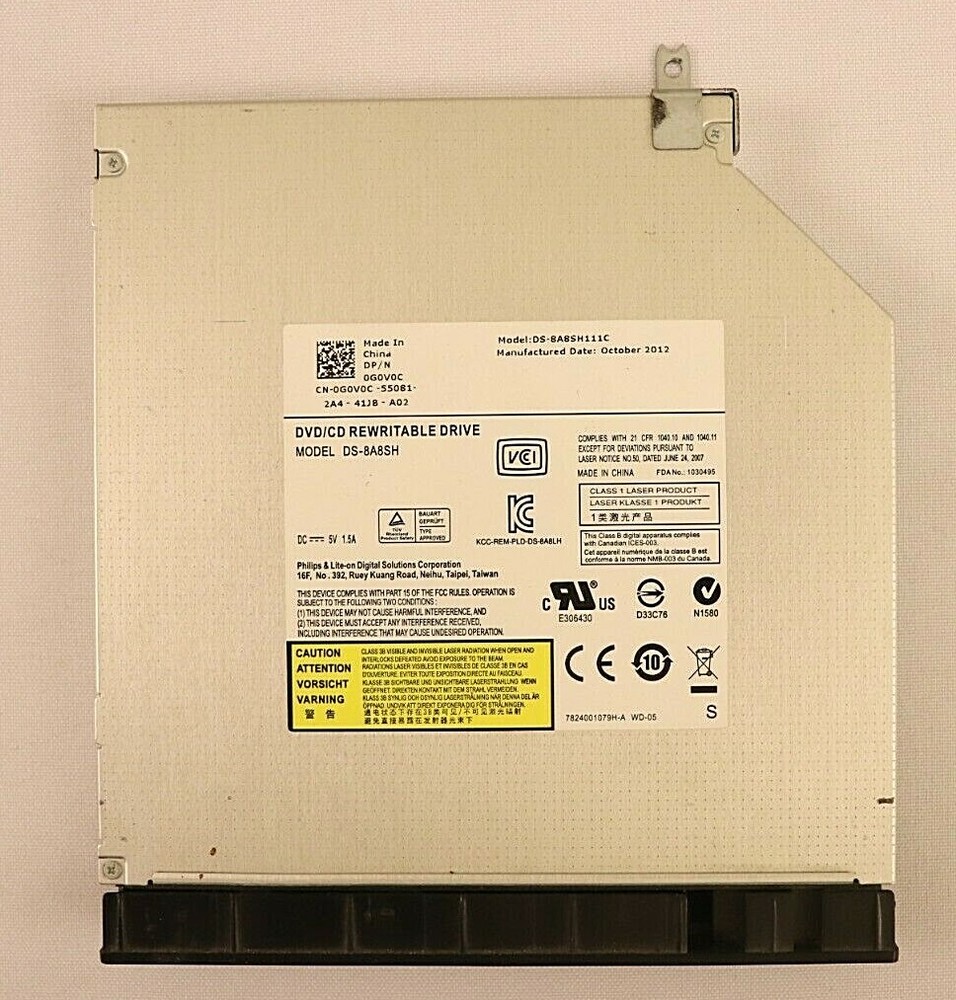 DVD/CD Rewritable Drive Model DS-8A8SH Philips Laptop Replacement Part