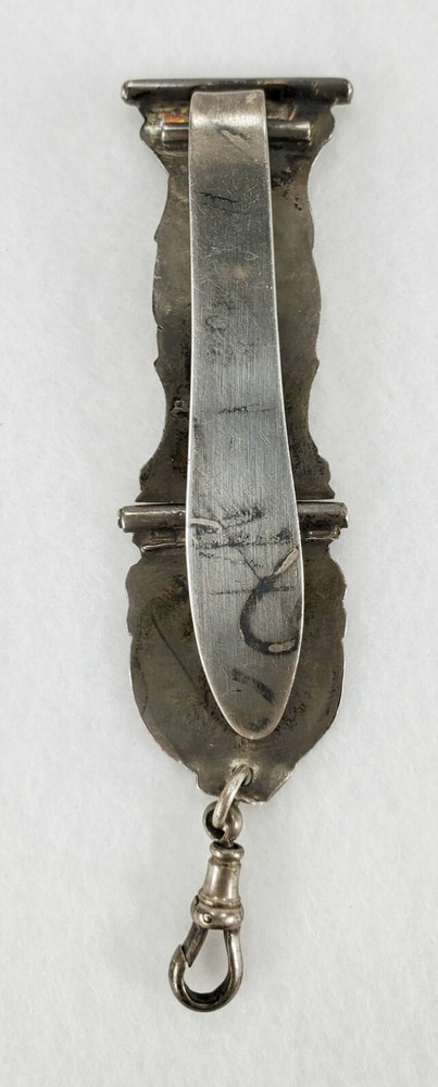 Antique Hinged Repousse' Silver Chatelaine with Putti Angel Decoration