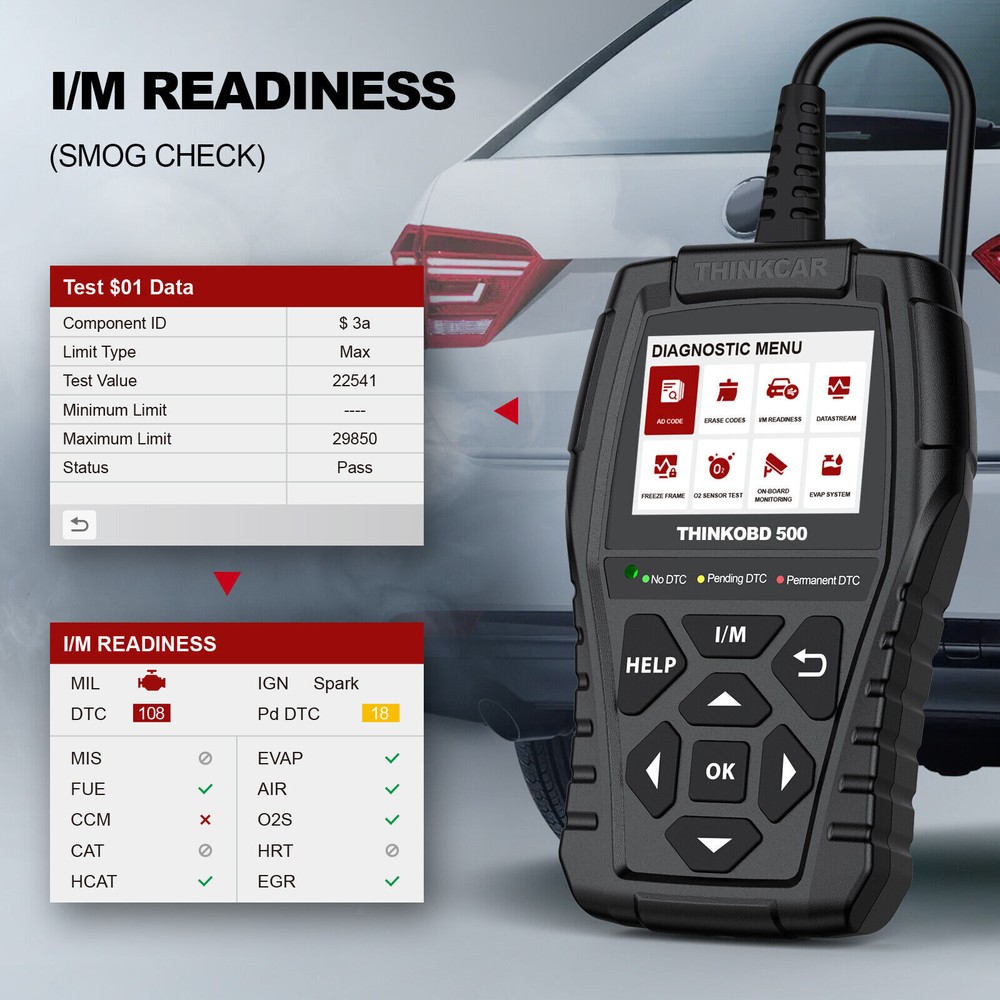 ThinkOBD 500 OBD2 Scanner Vehicle Code Reader Check Engine Diagnostic Tool