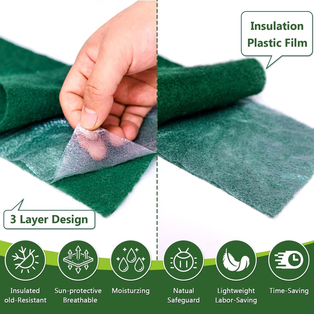 65Ft Tree Wrap 4 Pack(Total 260Ft), 3-Layer, 4.7" Width, Trunk Protector, Bre...