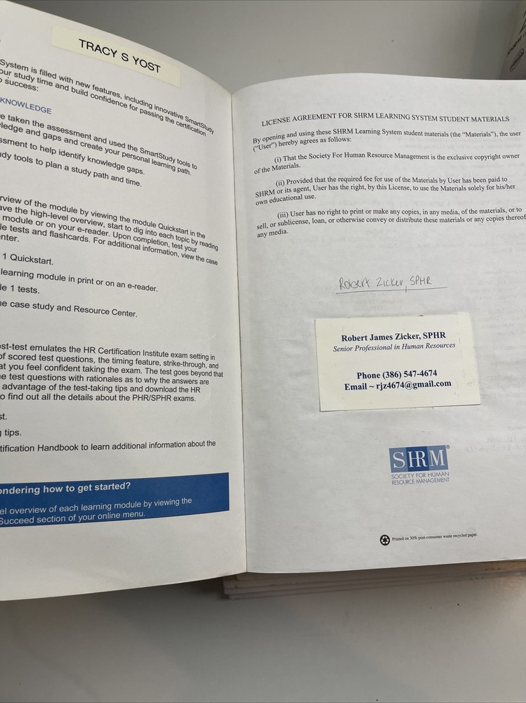 SHRM Learning System books 2013