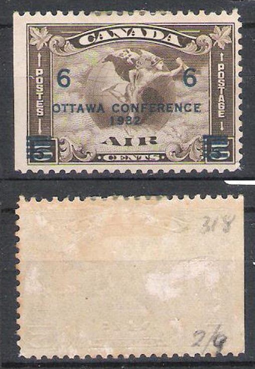 CANADA 1932 SURCHARGED & OVERPRINTED "OTTAWA CONFERENCE - 1932" (HM)